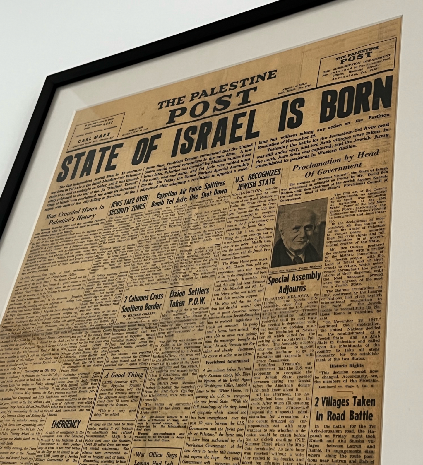 Original The Palestine Post: "State of Israel is Born"