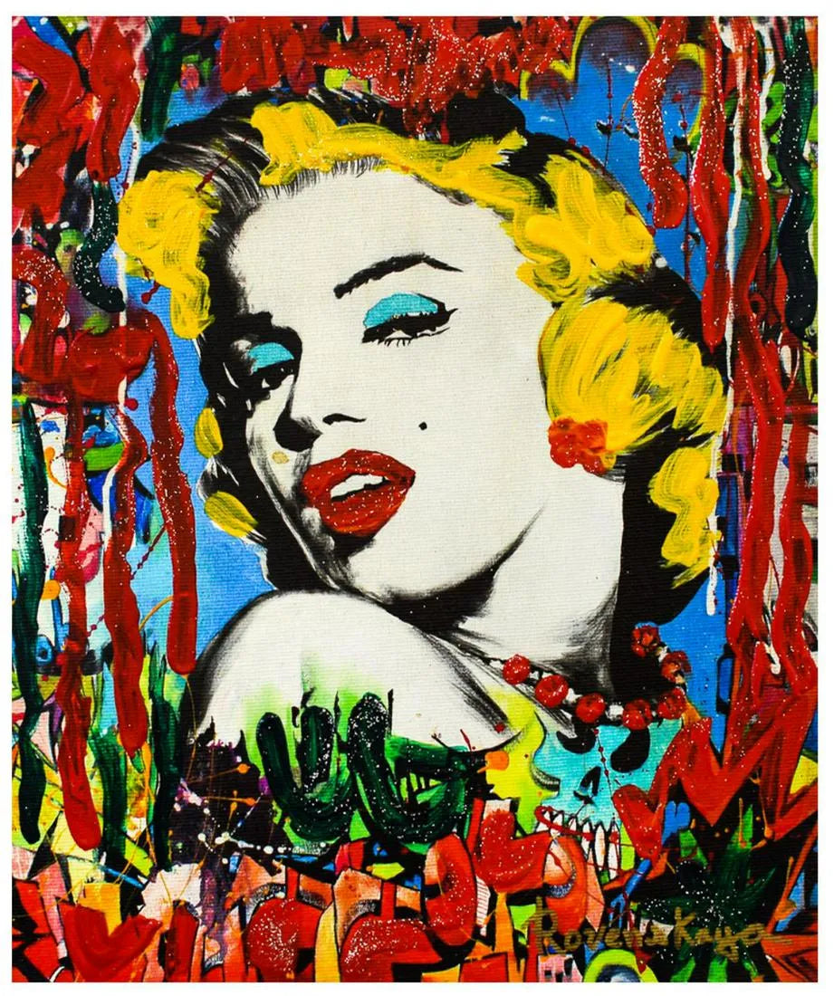 Nastya Rovenskaya- Mixed Media "Marilyn Monroe I"